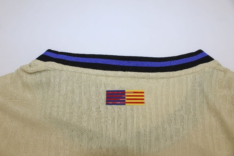 Thailand Quality(AAA) 25/26 Barcelona Away Long Sleeve Soccer Jersey (Player)