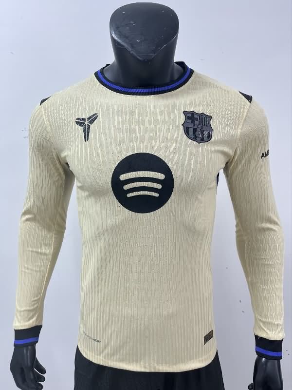 Thailand Quality(AAA) 25/26 Barcelona Away Long Sleeve Soccer Jersey (Player) Leaked