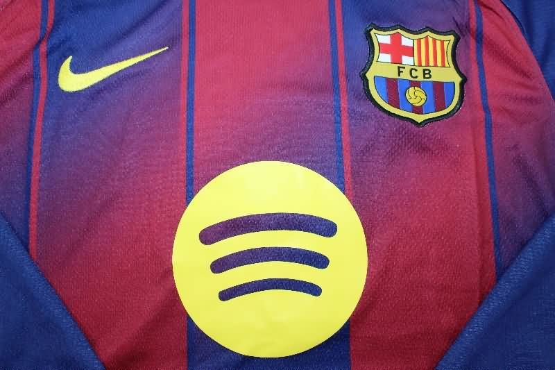 Thailand Quality(AAA) 25/26 Barcelona Home Long Sleeve Soccer Jersey
