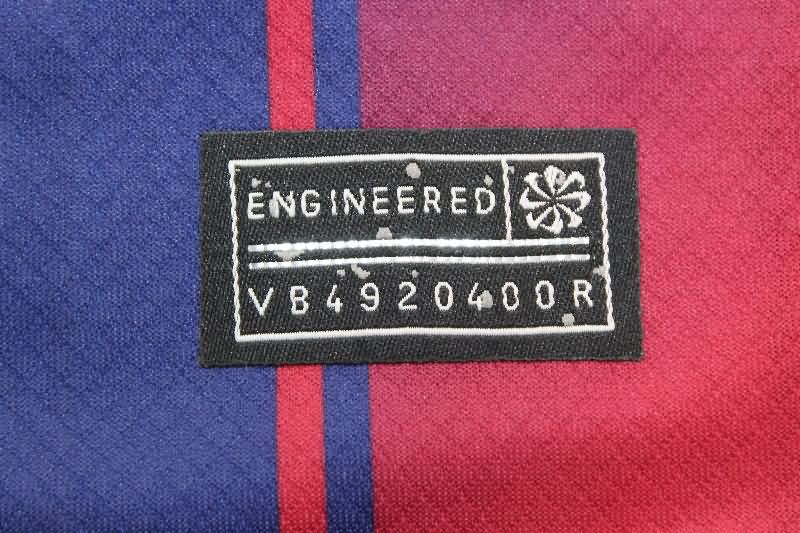 Thailand Quality(AAA) 25/26 Barcelona Home Long Sleeve Soccer Jersey