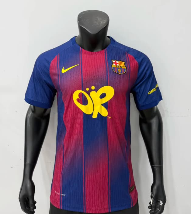 Thailand Quality(AAA) 25/26 Barcelona Home Soccer Jersey (Player) Sponsor 02