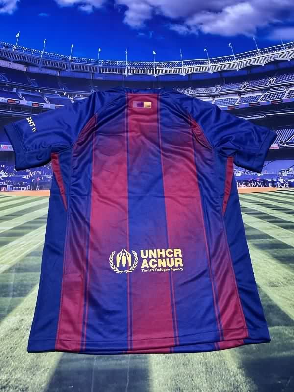 Thailand Quality(AAA) 25/26 Barcelona Home Soccer Jersey Sponsor