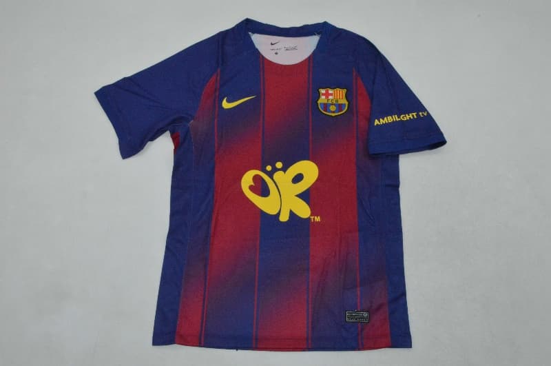 Thailand Quality(AAA) 25/26 Barcelona Home Soccer Jersey Sponsor 04