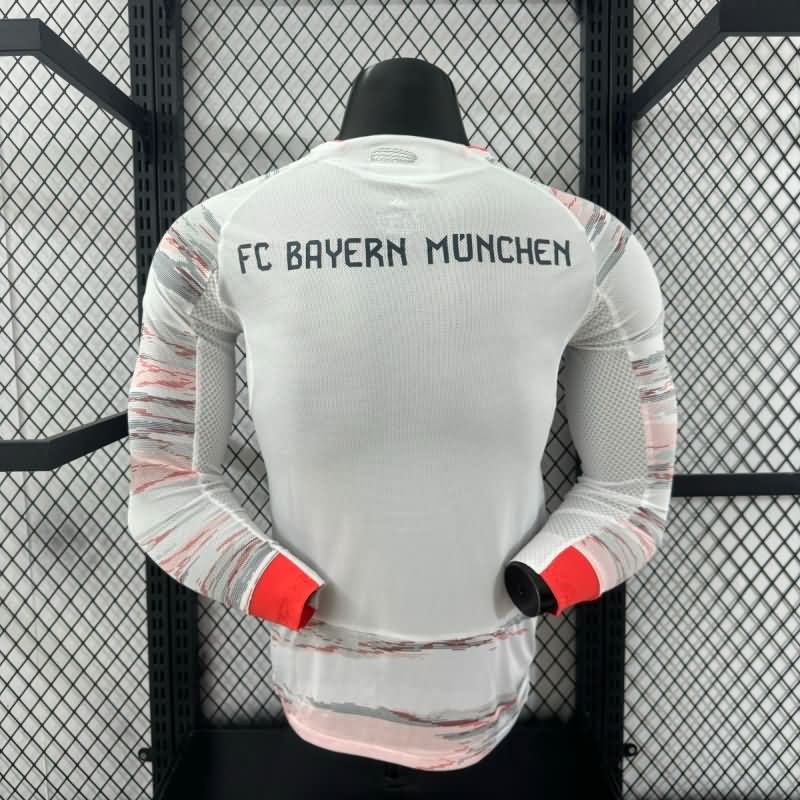 Thailand Quality(AAA) 25/26 Bayern Munich Away Long Sleeve Soccer Jersey (Player)