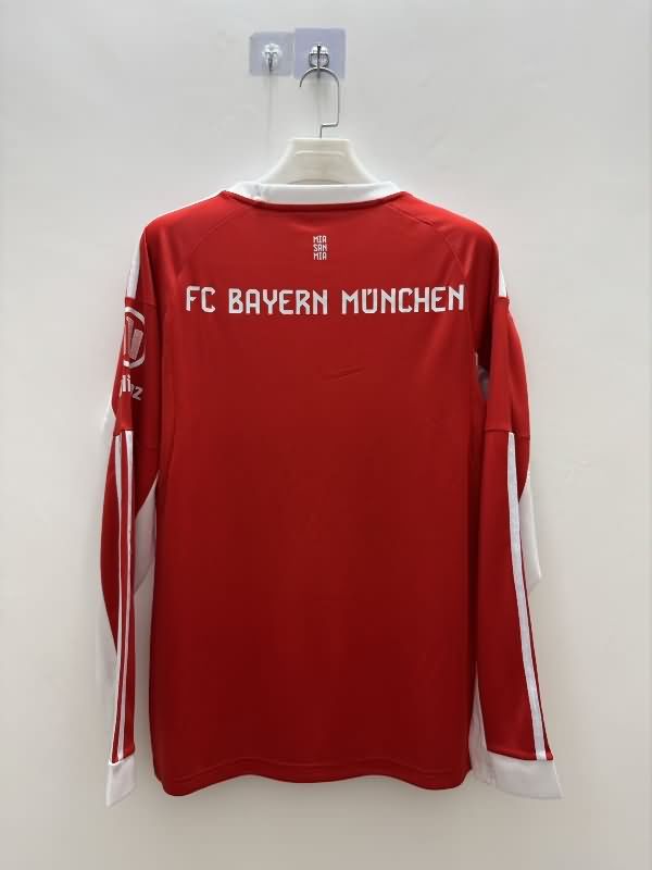 Thailand Quality(AAA) 25/26 Bayern Munich Home Long Sleeve Soccer Jersey