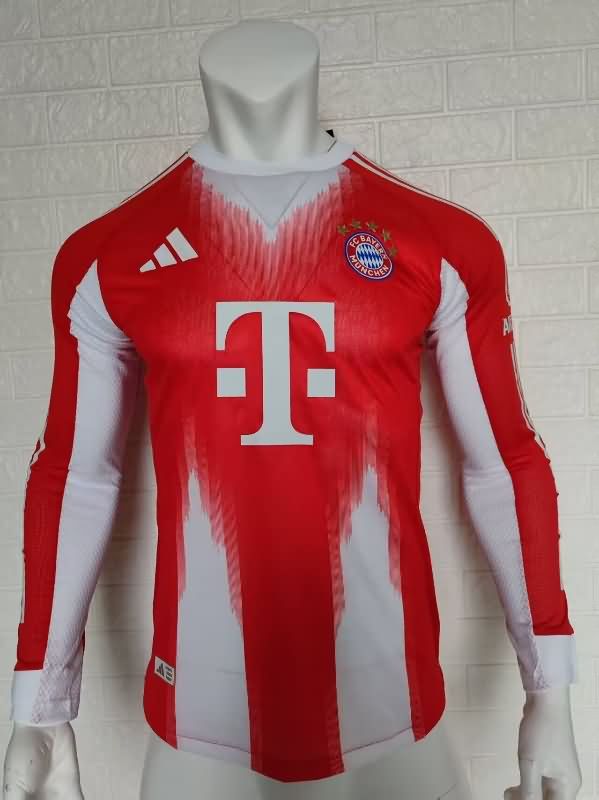 Thailand Quality(AAA) 25/26 Bayern Munich Home Long Sleeve Soccer Jersey (Player)