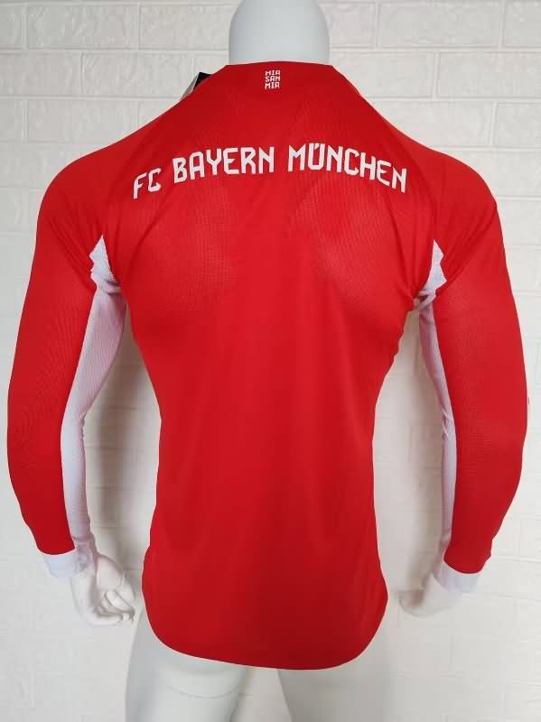 Thailand Quality(AAA) 25/26 Bayern Munich Home Long Sleeve Soccer Jersey (Player)