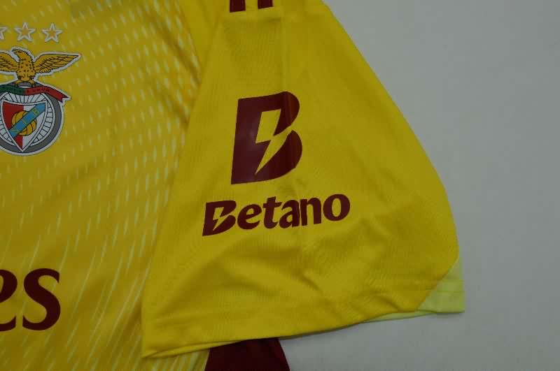 Thailand Quality(AAA) 25/26 Benfica Goalkeeper Yellow Soccer Jersey