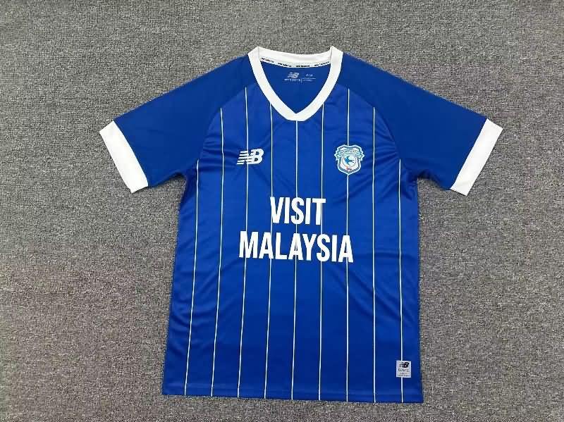 Thailand Quality(AAA) 25/26 Cardiff City Home Soccer Jersey