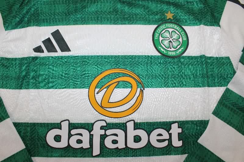 Thailand Quality(AAA) 25/26 Celtic Home Long Sleeve Soccer Jersey (Player)