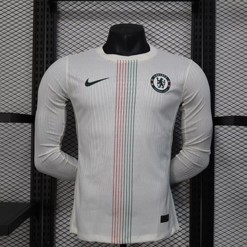 Thailand Quality(AAA) 25/26 Chelsea Away Long Sleeve Soccer Jersey (Player) Leaked
