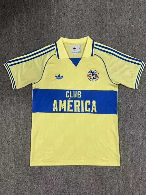 Thailand Quality(AAA) 25/26 Club America Yellow Soccer Jersey 02