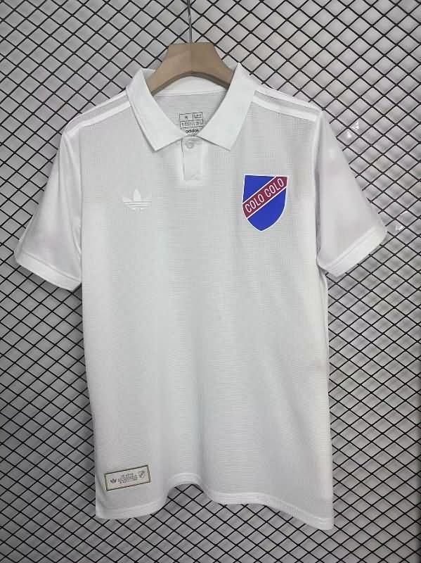 Thailand Quality(AAA) 100th Colo Colo Anniversary White Soccer Jersey