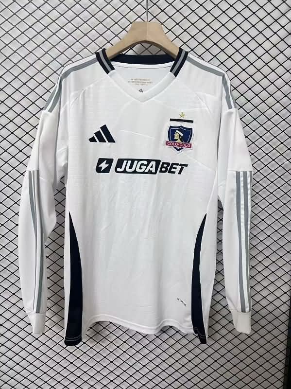 Thailand Quality(AAA) 2025 Colo Colo Home Long Sleeve Soccer Jersey