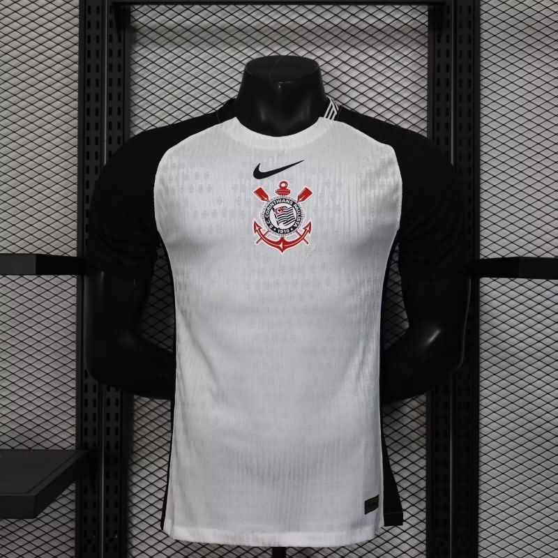 Thailand Quality(AAA) 2025 Corinthians Home Soccer Jersey (Player)