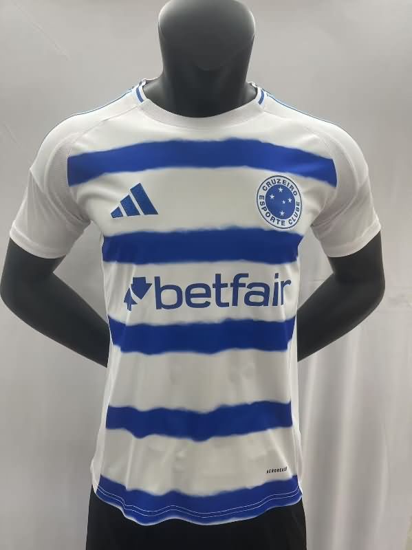 Thailand Quality(AAA) 2025 Cruzeiro Away Soccer Jersey
