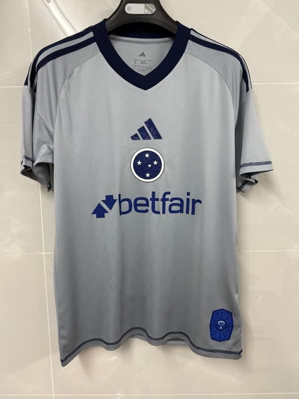 Thailand Quality(AAA) 2025 Cruzeiro Goalkeeper Grey Soccer Jersey