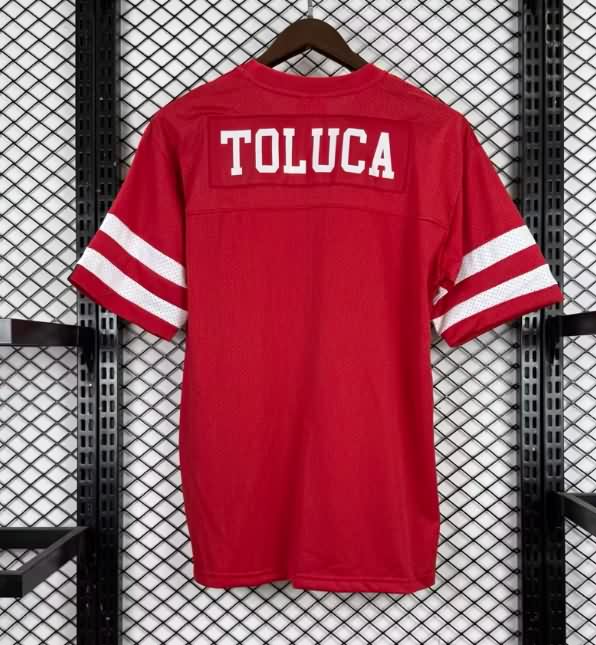 Thailand Quality(AAA) 25/26 Deportivo Toluca Red NFL Jersey