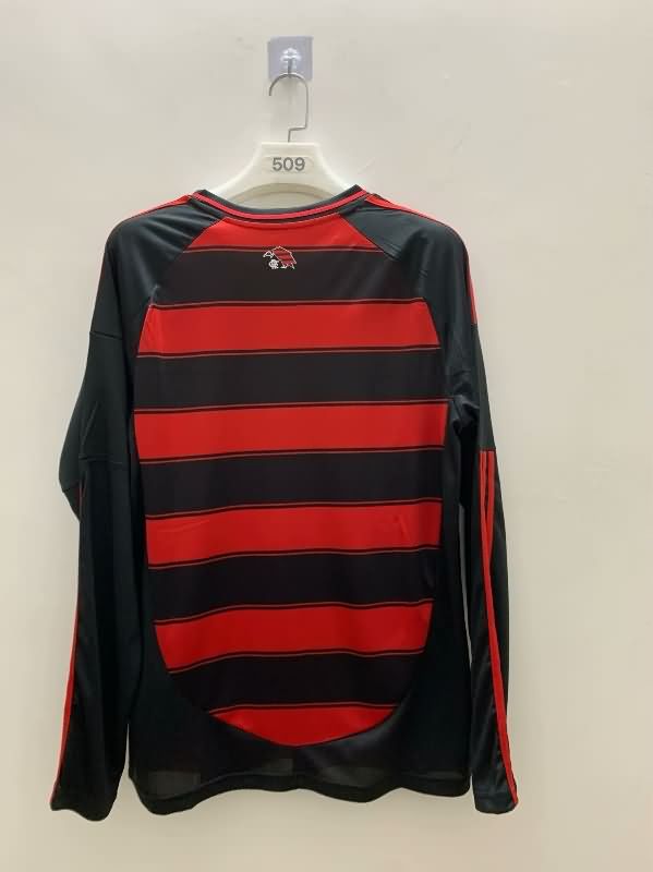 Thailand Quality(AAA) 2025 Flamengo Home Long Sleeve Soccer Jersey