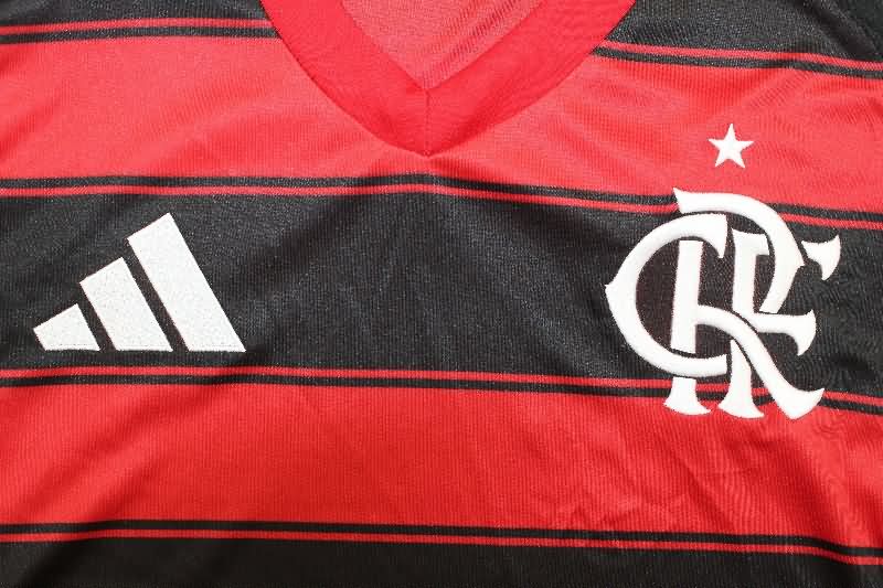 Thailand Quality(AAA) 2025 Flamengo Home Long Sleeve Soccer Jersey