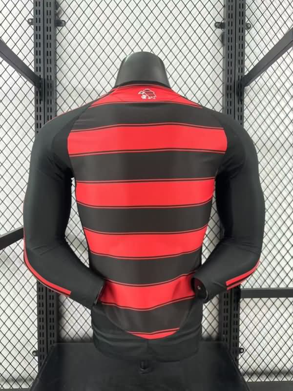 Thailand Quality(AAA) 2025 Flamengo Home Long Sleeve Soccer Jersey (Player)