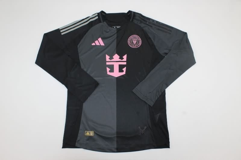 Thailand Quality(AAA) 2025 Inter Miami Away Long Sleeve Soccer Jersey (Player)