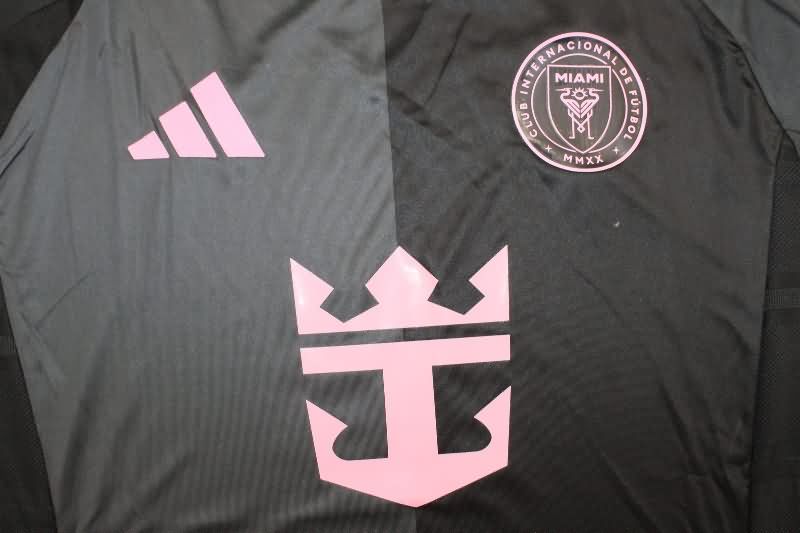 Thailand Quality(AAA) 2025 Inter Miami Away Long Sleeve Soccer Jersey (Player)