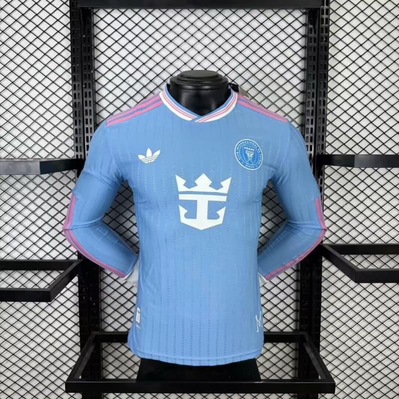 Thailand Quality(AAA) 2025 Inter Miami Third Long Sleeve Soccer Jersey (Player)