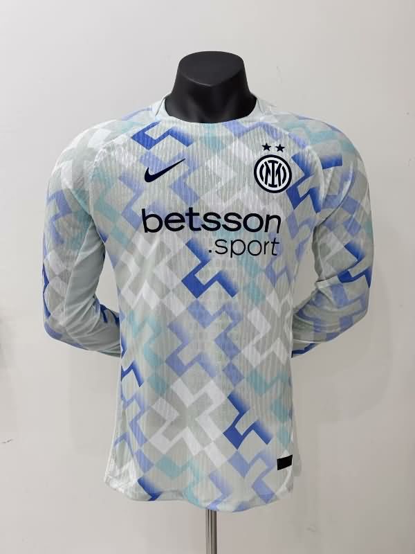 Thailand Quality(AAA) 25/26 Inter Milan Away Long Sleeve Soccer Jersey (Player) Leaked