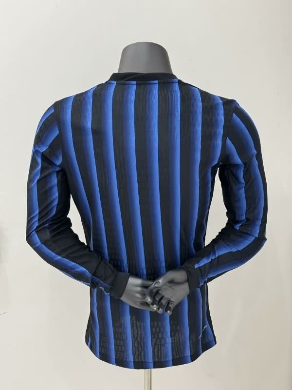 Thailand Quality(AAA) 25/26 Inter Milan Home Long Sleeve Soccer Jersey (Player) Leaked