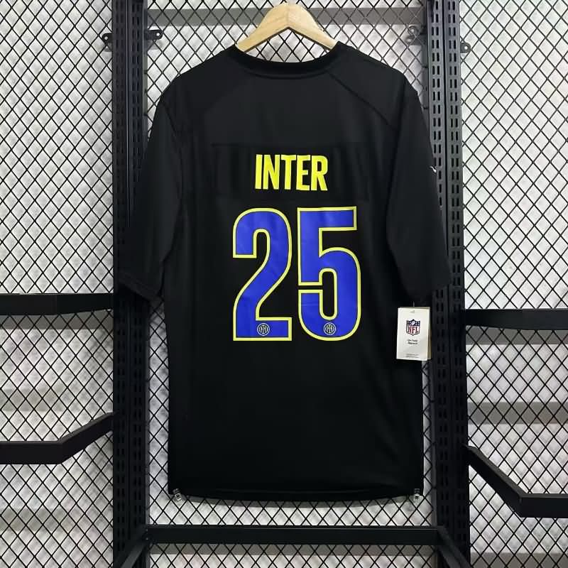 Thailand Quality(AAA) 25/26 Inter Milan Black NFL Jersey