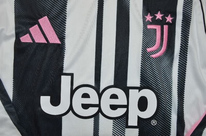 Thailand Quality(AAA) 25/26 Juventus Home Long Sleeve Soccer Jersey