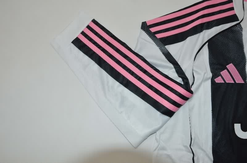 Thailand Quality(AAA) 25/26 Juventus Home Long Sleeve Soccer Jersey