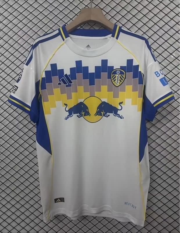 Thailand Quality(AAA) 25/26 Leeds United Home Soccer Jersey