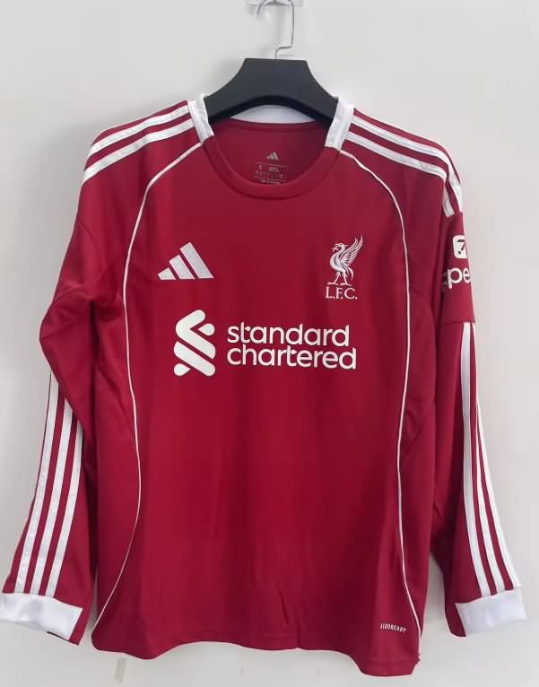 Thailand Quality(AAA) 25/26 Liverpool Home Long Sleeve Soccer Jersey