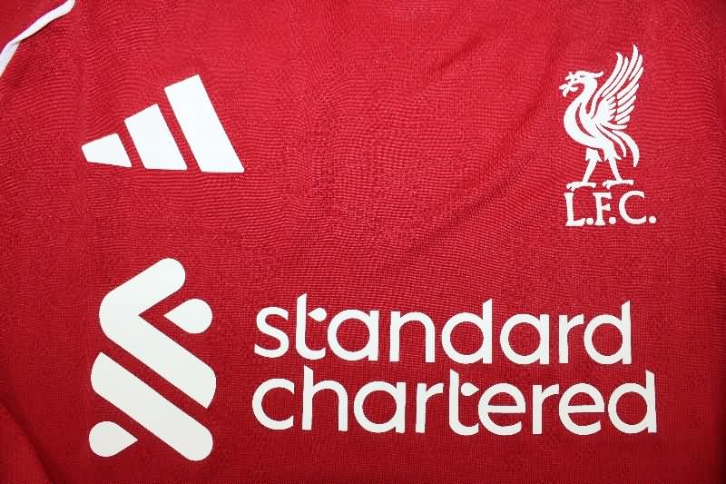 Thailand Quality(AAA) 25/26 Liverpool Home Long Sleeve Soccer Jersey (Player)