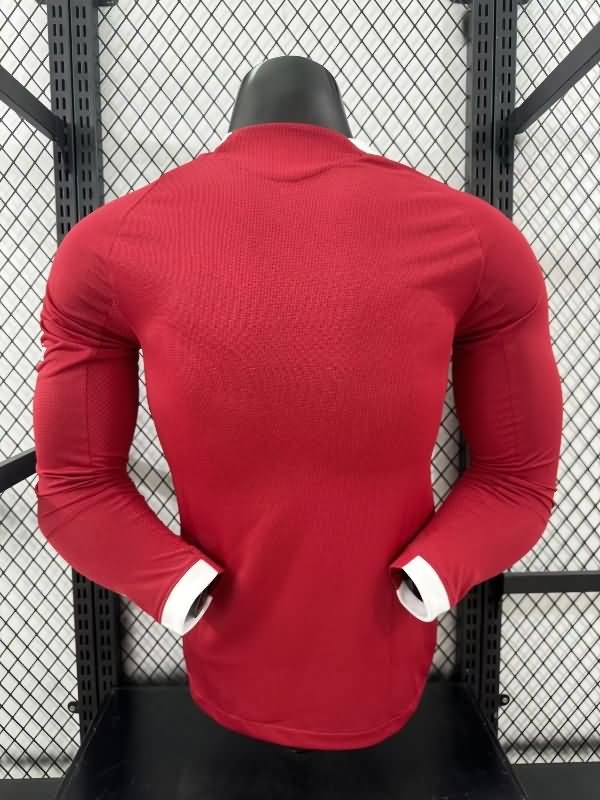 Thailand Quality(AAA) 25/26 Liverpool Home Long Sleeve Soccer Jersey (Player) Leaked