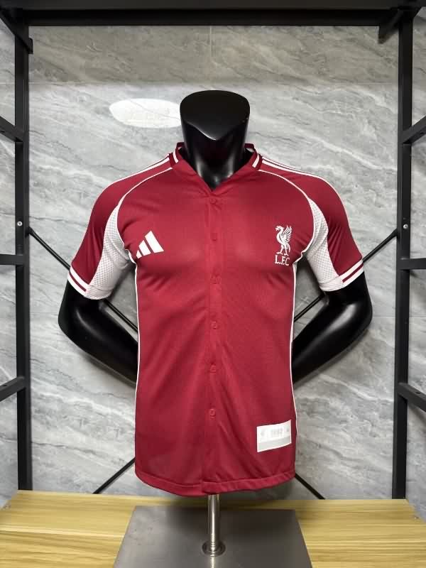 Thailand Quality(AAA) 25/26 Liverpool Travel Red Soccer Jersey (Player)