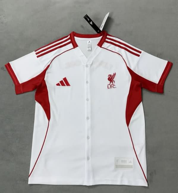 Thailand Quality(AAA) 25/26 Liverpool Travel White Soccer Jersey