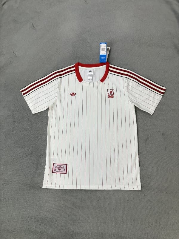 Thailand Quality(AAA) 25/26 Liverpool White Soccer Jersey 03