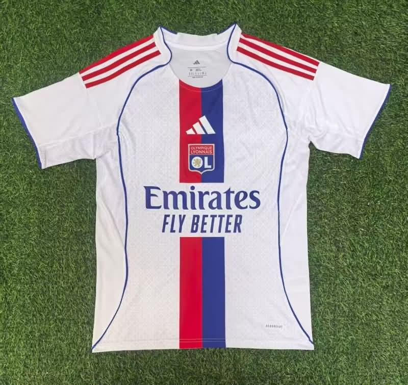 Thailand Quality(AAA) 25/26 Lyon Home Soccer Jersey