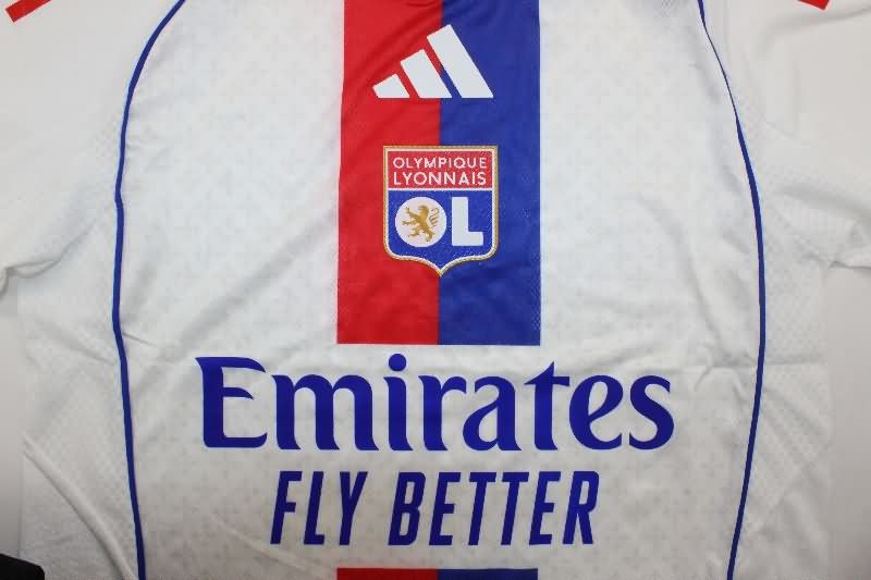 Thailand Quality(AAA) 25/26 Lyon Home Soccer Jersey (Player)