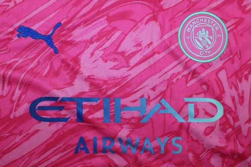 Thailand Quality(AAA) 25/26 Manchester City Goalkeeper Pink Soccer Jersey