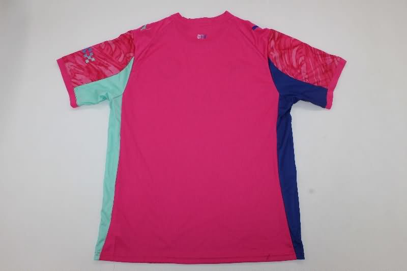 Thailand Quality(AAA) 25/26 Manchester City Goalkeeper Pink Soccer Jersey