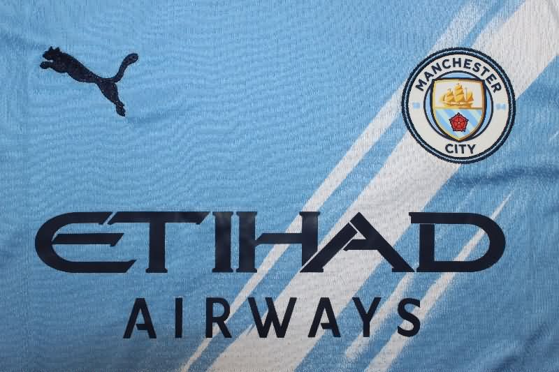 Thailand Quality(AAA) 25/26 Manchester City Home Long Sleeve Soccer Jersey