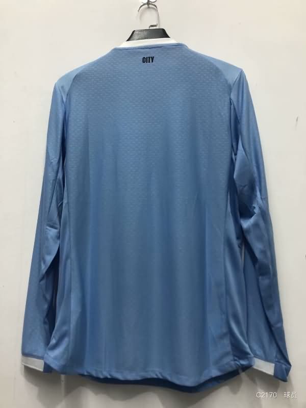 Thailand Quality(AAA) 25/26 Manchester City Home Long Sleeve Soccer Jersey (Player) Leaked