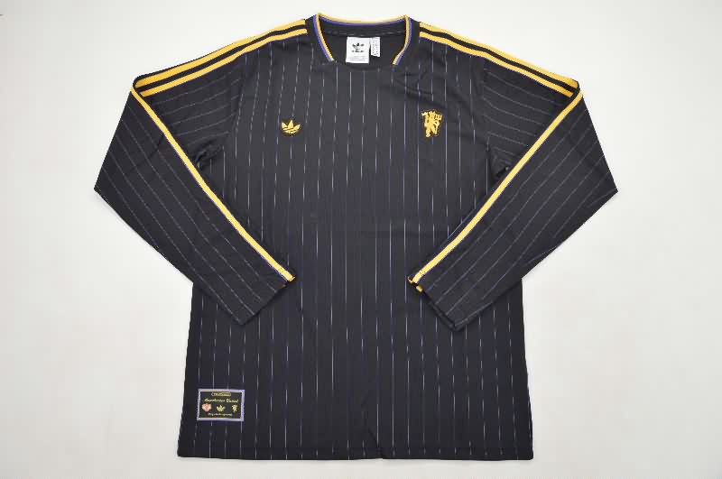 Thailand Quality(AAA) 25/26 Manchester United Black Long Sleeve Soccer Jersey