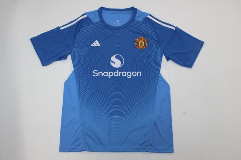 Thailand Quality(AAA) 25/26 Manchester United Goalkeeper Blue Soccer Jersey Leaked