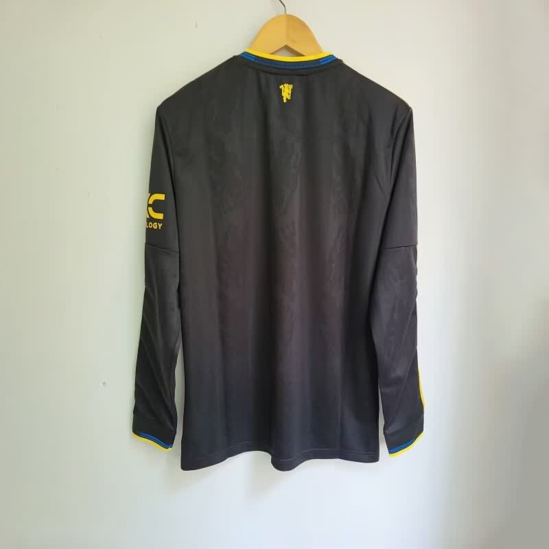 Thailand Quality(AAA) 25/26 Manchester United Third Long Sleeve Soccer Jersey (Player)