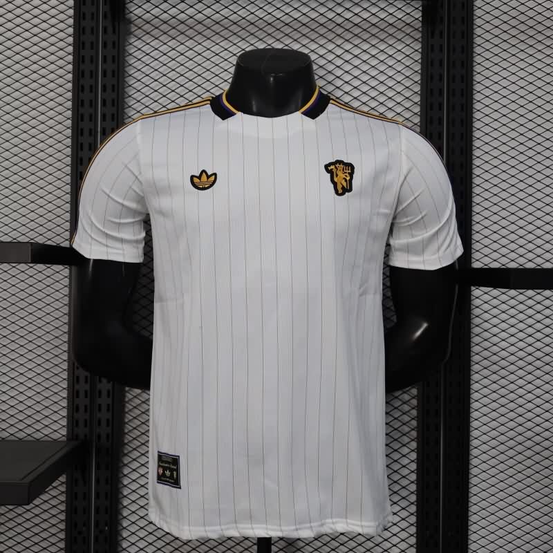 Thailand Quality(AAA) 25/26 Manchester United White Soccer Jersey(Player)